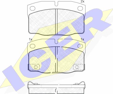 Icer 181093 - Гальмівні колодки, дискові гальма autozip.com.ua