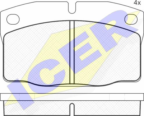 Icer 181092 - Гальмівні колодки, дискові гальма autozip.com.ua