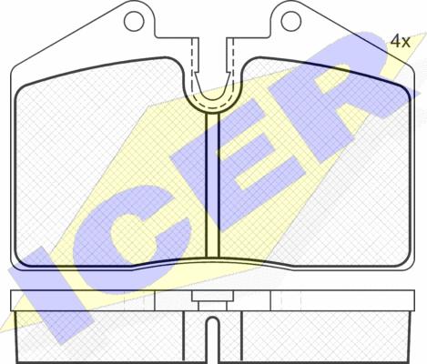 Icer 181036 - Гальмівні колодки, дискові гальма autozip.com.ua