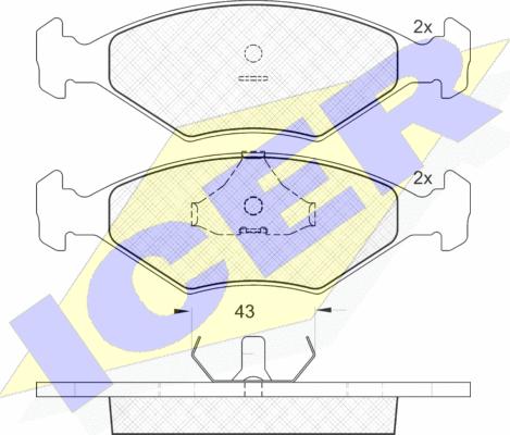 Icer 181148 - Гальмівні колодки, дискові гальма autozip.com.ua