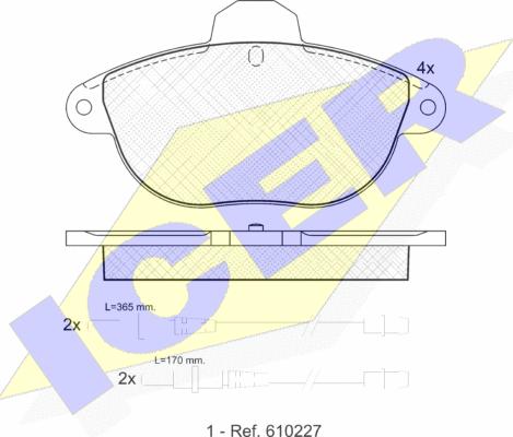 Icer 181154 - Гальмівні колодки, дискові гальма autozip.com.ua