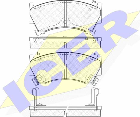 Icer 181153 - Гальмівні колодки, дискові гальма autozip.com.ua