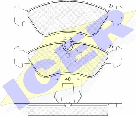 Icer 181152 - Гальмівні колодки, дискові гальма autozip.com.ua