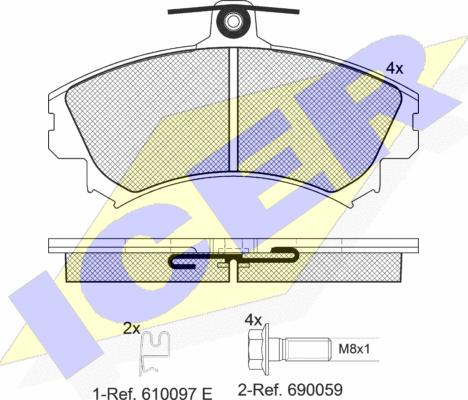 Icer 181118-700 - Гальмівні колодки, дискові гальма autozip.com.ua