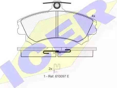 Icer 181118 - Гальмівні колодки, дискові гальма autozip.com.ua