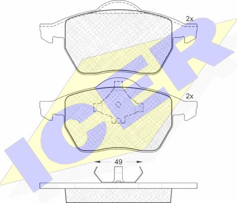 Icer 181139 - Гальмівні колодки, дискові гальма autozip.com.ua