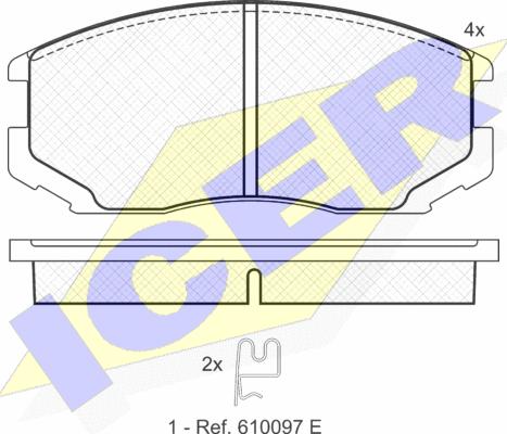 Icer 181129 - Гальмівні колодки, дискові гальма autozip.com.ua