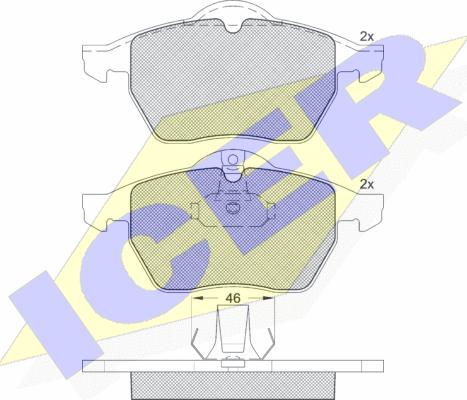 Icer 181128 - Гальмівні колодки, дискові гальма autozip.com.ua