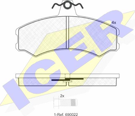 Icer 181890 - Гальмівні колодки, дискові гальма autozip.com.ua