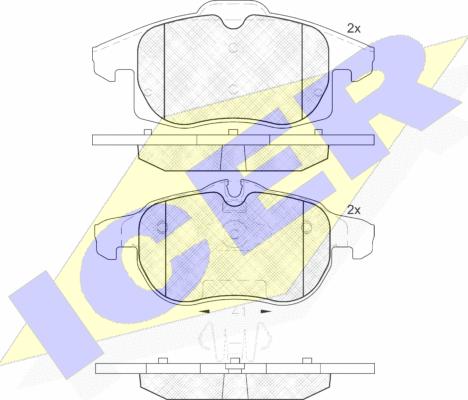 Icer 181891 - Гальмівні колодки, дискові гальма autozip.com.ua