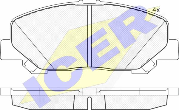 Icer 181897 - Гальмівні колодки, дискові гальма autozip.com.ua