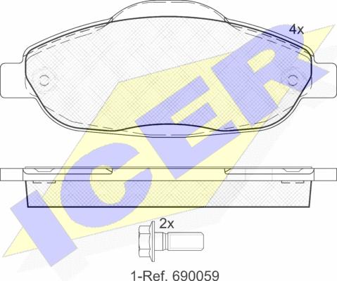 Icer 181851 - Гальмівні колодки, дискові гальма autozip.com.ua