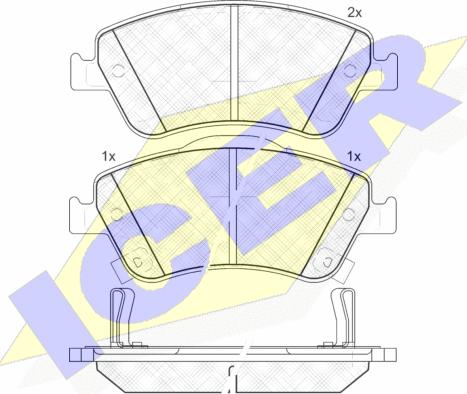 Icer 181869 - Гальмівні колодки, дискові гальма autozip.com.ua