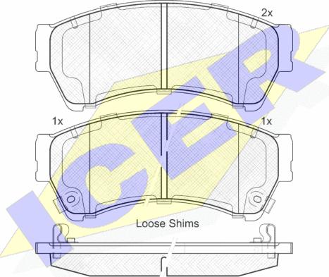 Icer 181868 - Гальмівні колодки, дискові гальма autozip.com.ua