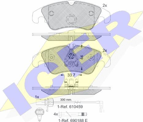 Icer 181862 - Гальмівні колодки, дискові гальма autozip.com.ua