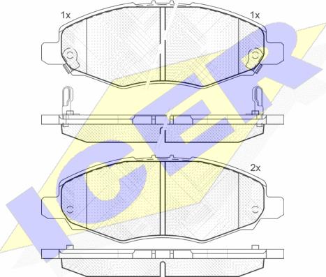 Icer 181867 - Гальмівні колодки, дискові гальма autozip.com.ua