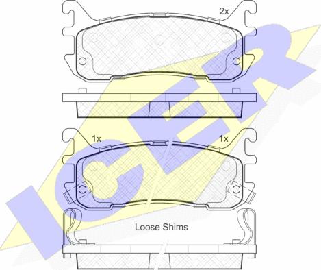 Icer 181819 - Гальмівні колодки, дискові гальма autozip.com.ua