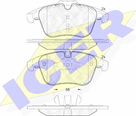 Icer 181885 - Гальмівні колодки, дискові гальма autozip.com.ua