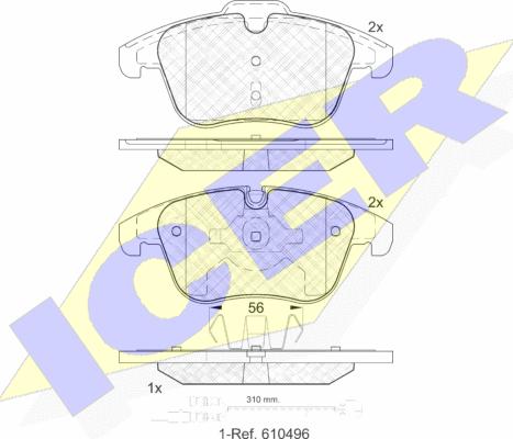 Icer 181886-203 - Гальмівні колодки, дискові гальма autozip.com.ua