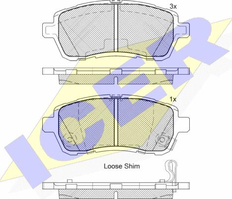 Icer 181881-208 - Гальмівні колодки, дискові гальма autozip.com.ua