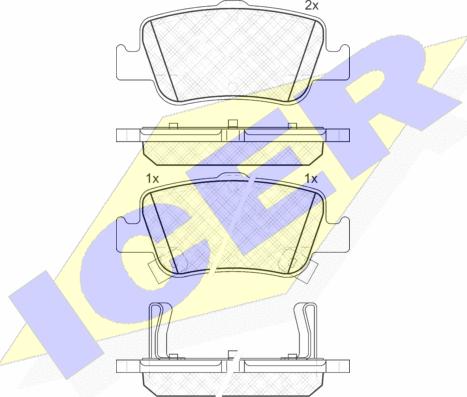 Icer 181870 - Гальмівні колодки, дискові гальма autozip.com.ua