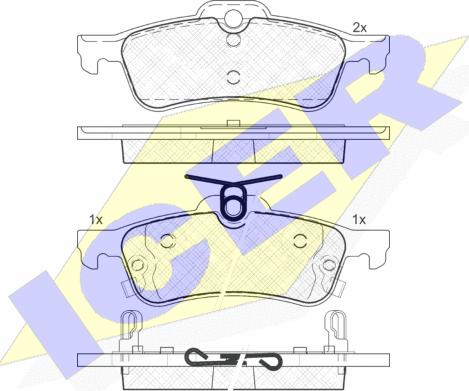 Icer 181878 - Гальмівні колодки, дискові гальма autozip.com.ua