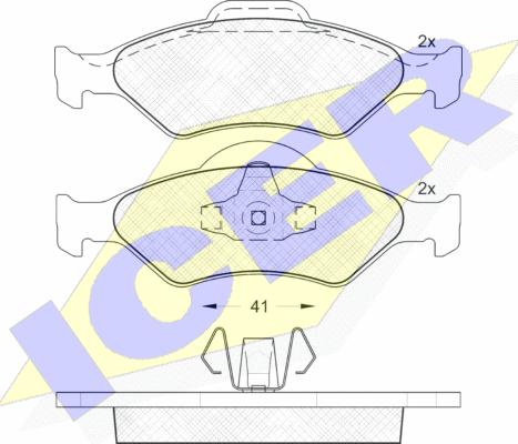 Icer 181344 - Гальмівні колодки, дискові гальма autozip.com.ua