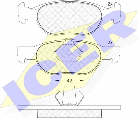 Icer 181348 - Гальмівні колодки, дискові гальма autozip.com.ua