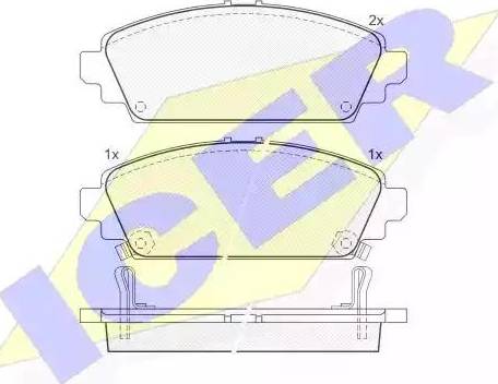 Icer 181359 - Гальмівні колодки, дискові гальма autozip.com.ua