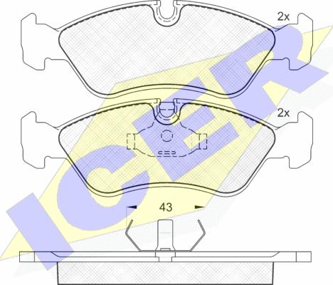 Icer 181366 - Гальмівні колодки, дискові гальма autozip.com.ua