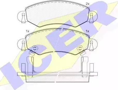 Icer 181368 - Гальмівні колодки, дискові гальма autozip.com.ua