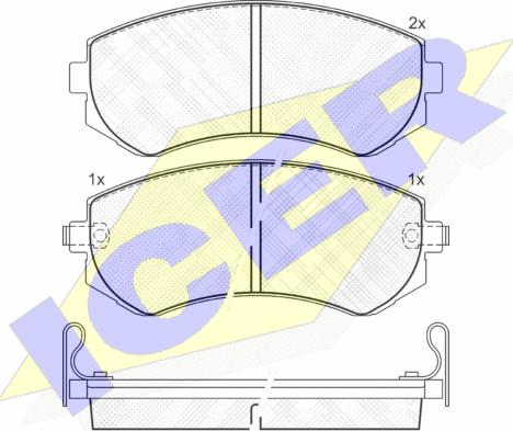 Icer 181300 - Гальмівні колодки, дискові гальма autozip.com.ua