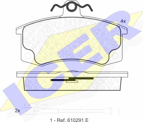 Icer 181308 - Гальмівні колодки, дискові гальма autozip.com.ua