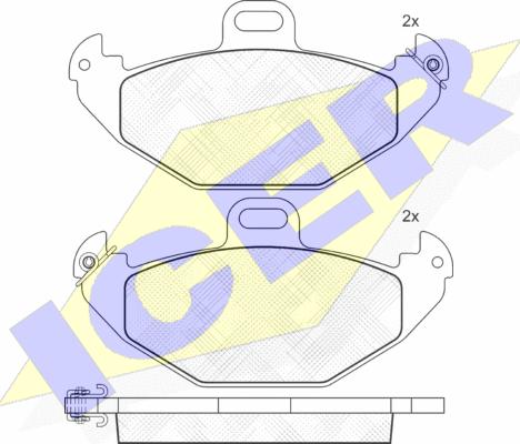 Icer 181314 - Гальмівні колодки, дискові гальма autozip.com.ua