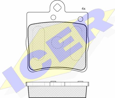 Icer 181311-396 - Гальмівні колодки, дискові гальма autozip.com.ua