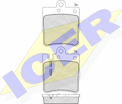 Icer 181312-396 - Гальмівні колодки, дискові гальма autozip.com.ua