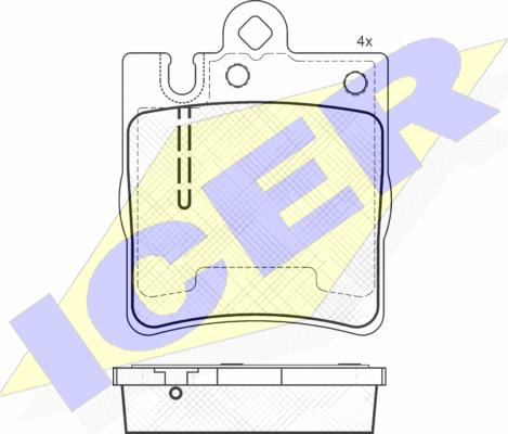 Icer 181312-202 - Гальмівні колодки, дискові гальма autozip.com.ua