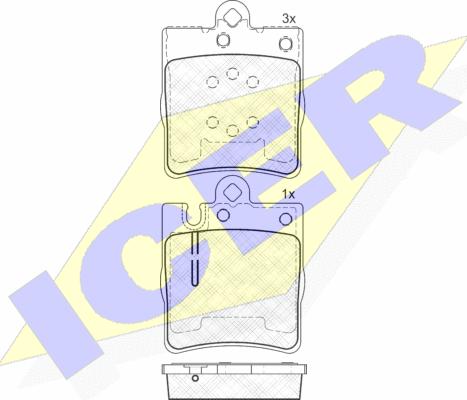 Icer 181312 - Гальмівні колодки, дискові гальма autozip.com.ua