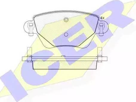 Icer 181381 - Гальмівні колодки, дискові гальма autozip.com.ua