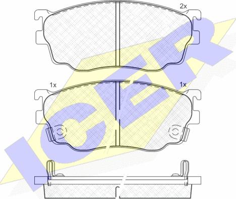 Icer 181334 - Гальмівні колодки, дискові гальма autozip.com.ua