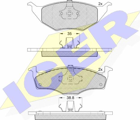 Icer 181373-400 - Гальмівні колодки, дискові гальма autozip.com.ua