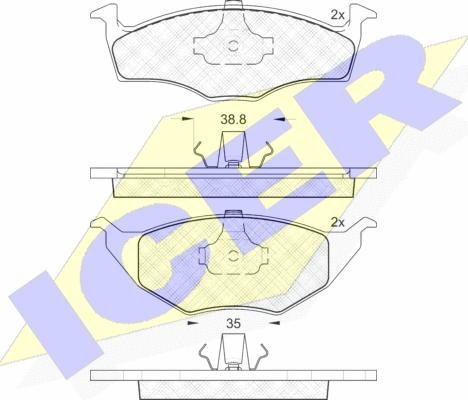 Icer 181373 - Гальмівні колодки, дискові гальма autozip.com.ua