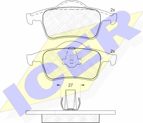 Icer 181298 - Гальмівні колодки, дискові гальма autozip.com.ua