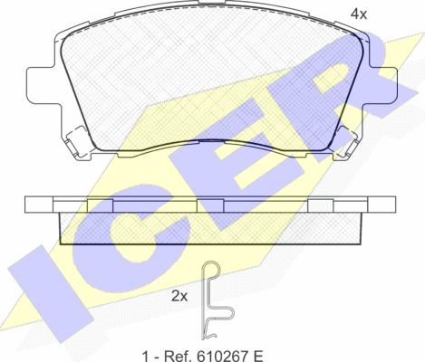 Icer 181247 - Гальмівні колодки, дискові гальма autozip.com.ua