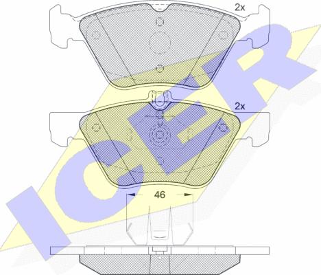 Icer 181259 - Гальмівні колодки, дискові гальма autozip.com.ua