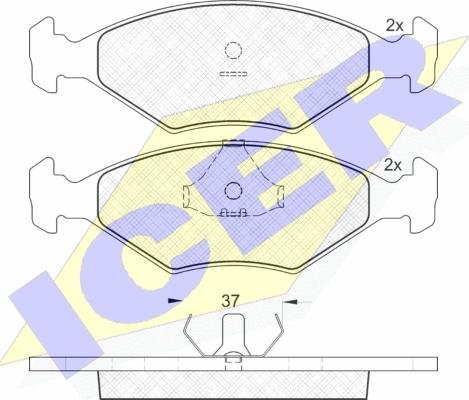 Icer 181215 - Гальмівні колодки, дискові гальма autozip.com.ua