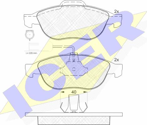 Icer 181212 - Гальмівні колодки, дискові гальма autozip.com.ua