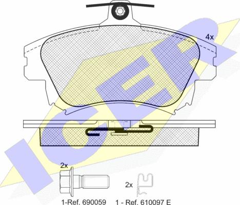 Icer 181236-208 - Гальмівні колодки, дискові гальма autozip.com.ua