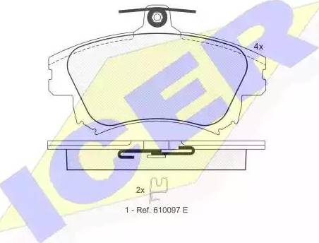 Icer 181236 - Гальмівні колодки, дискові гальма autozip.com.ua