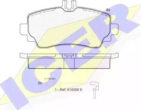 Icer 181233 - Гальмівні колодки, дискові гальма autozip.com.ua